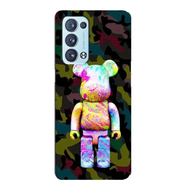 Чехол с принтом «Яркий Bearbrick» для OPPO Reno6 Pro Plus 5G