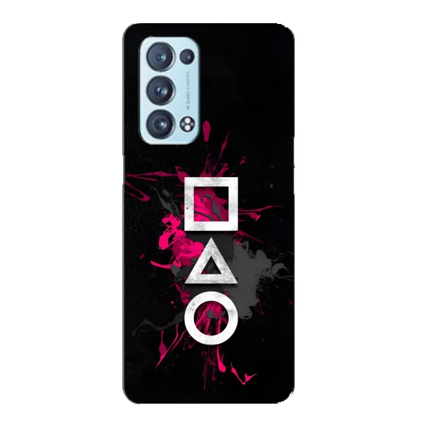 Чехол с принтом «Символы Игра кальмара» для OPPO Reno6 Pro Plus 5G