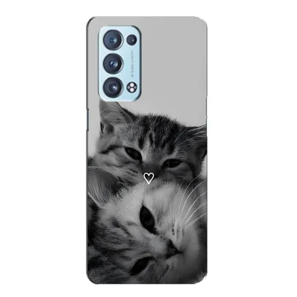 Чехол с принтом «Пара котов» для OPPO Reno6 Pro 5G