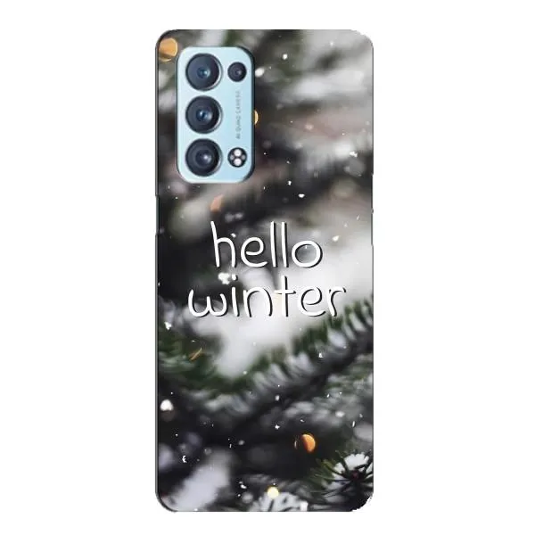 Чехол с принтом «Hello winter» для OPPO Reno6 Pro 5G