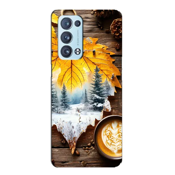 Чехол с принтом «Осенне-зимний кофе» для OPPO Reno6 Pro 5G Чехол с принтом «Осенне-зимний кофе» для OPPO Reno6 Pro 5G