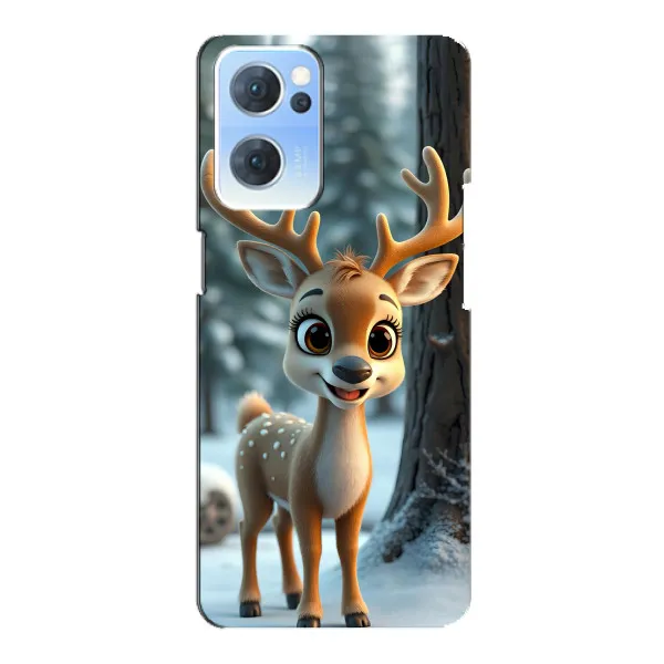 Чехол с принтом «Олененок в лесу» для OPPO Reno7 5G