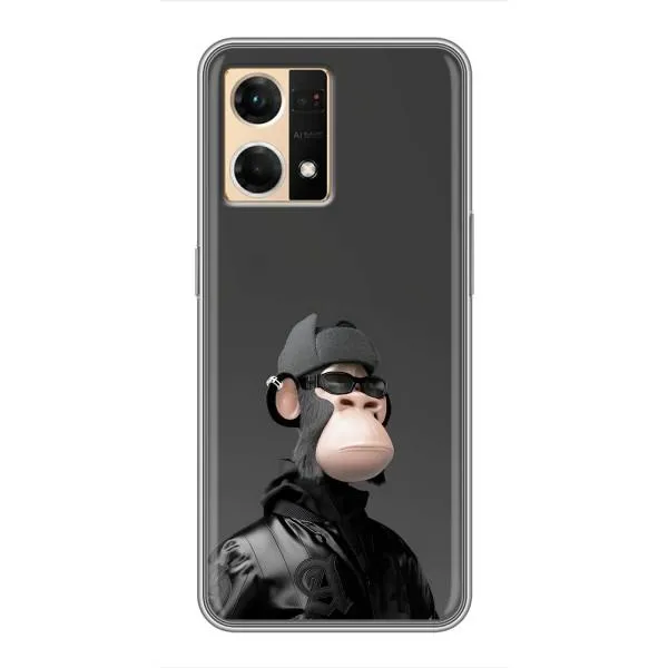 Чехол с принтом «стильная обезьяна NFT» для OPPO Reno7 Pro 5G Чехол с принтом «стильная обезьяна NFT» для OPPO Reno7 Pro 5G