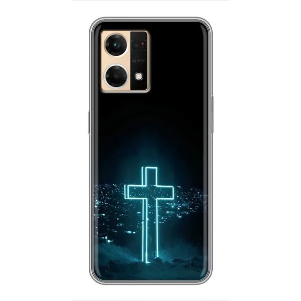 Чехол с принтом «Крест и город» для OPPO Reno7 Pro 5G Чехол с принтом «Крест и город» для OPPO Reno7 Pro 5G
