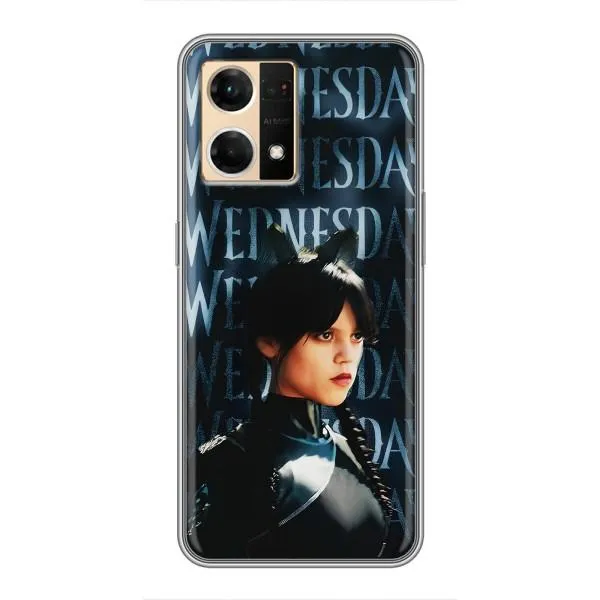 Чехол с принтом «Уэнздей кошка» для OPPO Reno7 Pro 5G Чехол с принтом «Уэнздей кошка» для OPPO Reno7 Pro 5G