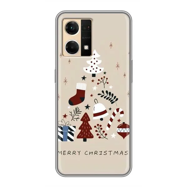 Чехол с принтом «Merry Christmas» для OPPO Reno7 Pro 5G Чехол с принтом «Merry Christmas» для OPPO Reno7 Pro 5G