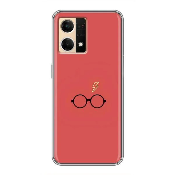 Чехол с принтом «шрам и очки» для OPPO Reno7 4G Чехол с принтом «шрам и очки» для OPPO Reno7 4G
