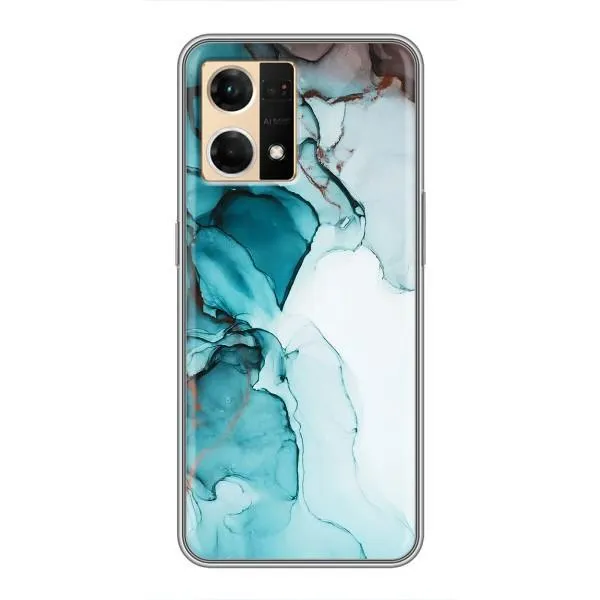 Чехол с принтом «Бирюзовый мрамор» для OPPO Reno7 4G Чехол с принтом «Бирюзовый мрамор» для OPPO Reno7 4G