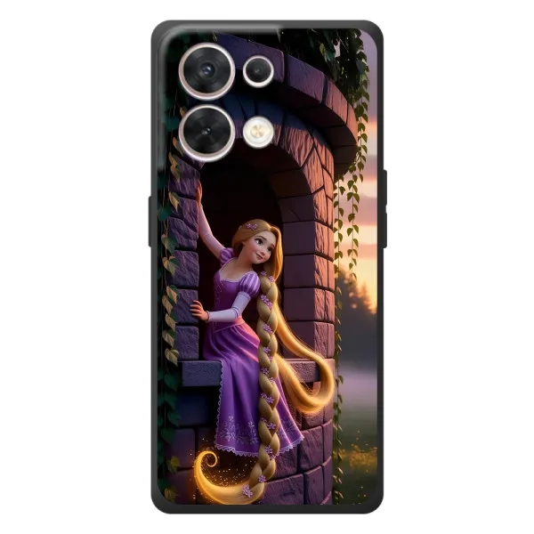 Чехол с принтом «Рапунцель на башне» для OPPO Reno 8 5G
