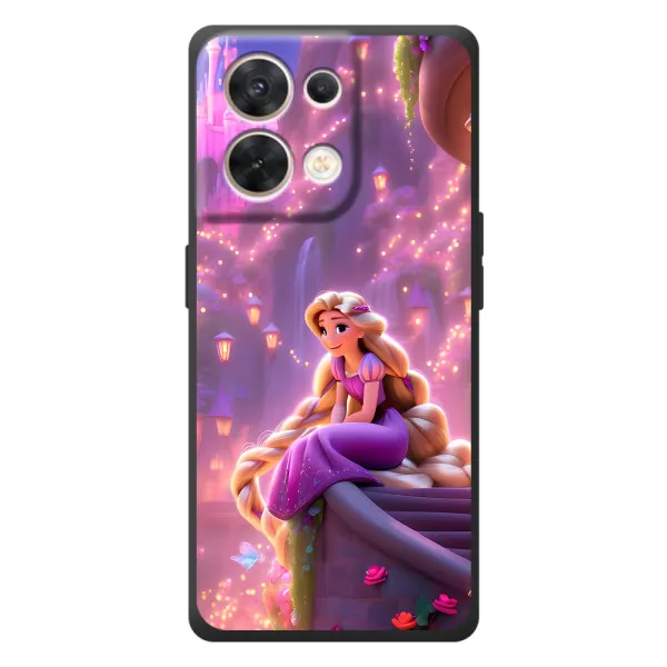Чехол с принтом «Рапунцель в замке» для OPPO Reno 8 5G