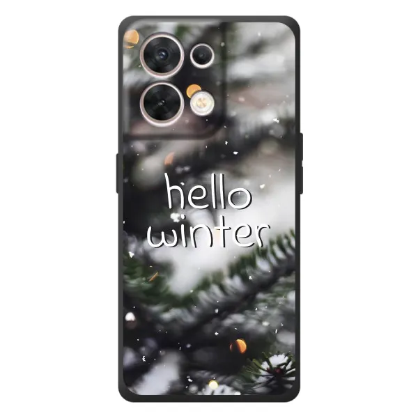 Чехол с принтом «Hello winter» для OPPO Reno 8 5G