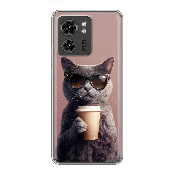 Чехол с принтом «Кот с кофе» для OPPO Reno 8 Pro 5G Чехол с принтом «Кот с кофе» для OPPO Reno 8 Pro 5G