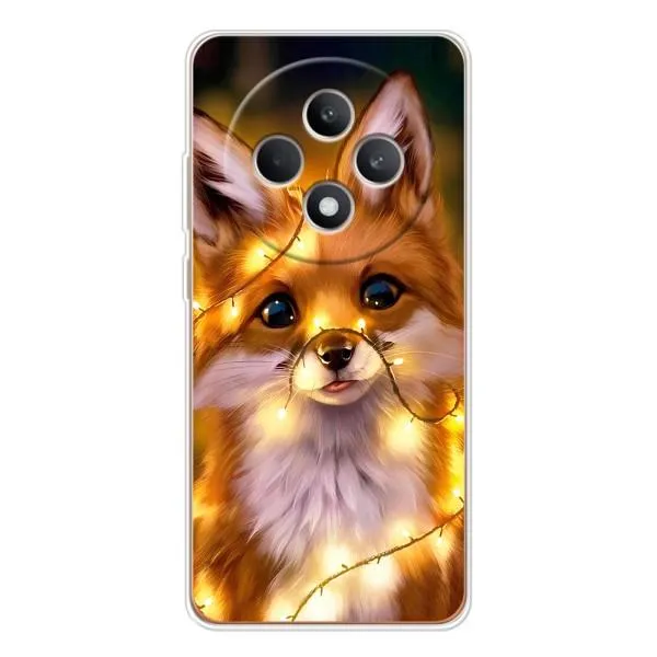 Чехол с принтом «Лисичка в гирляндах» для OPPO Reno12 F Чехол с принтом «Лисичка в гирляндах» для OPPO Reno12 F
