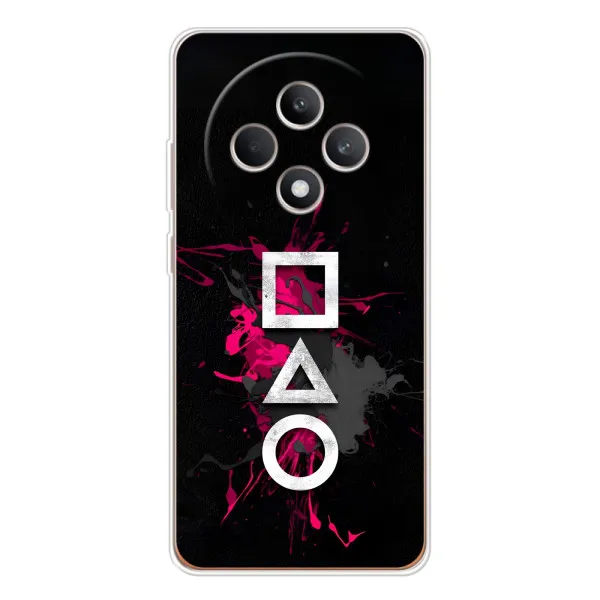 Чехол с принтом «Символы Игра кальмара» для OPPO Reno12 F Чехол с принтом «Символы Игра кальмара» для OPPO Reno12 F