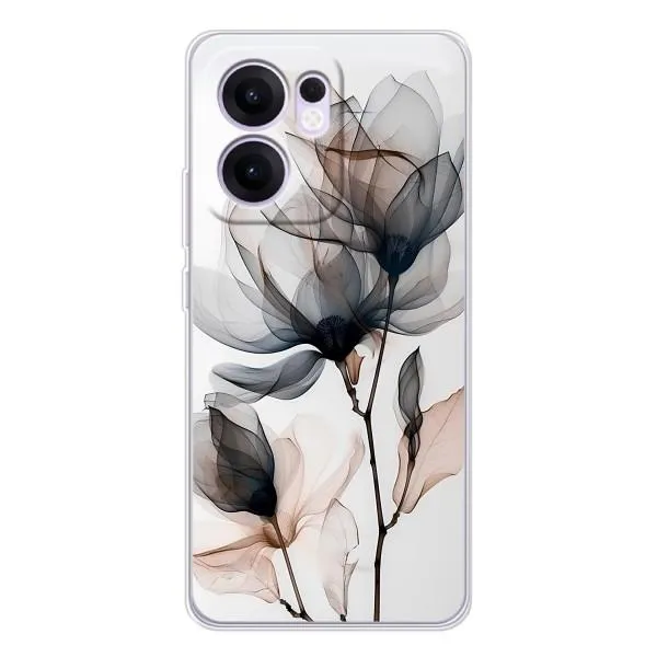 Чехол с принтом «Цветы на белом» для OPPO Reno 13 FS 5G Чехол с принтом «Цветы на белом» для OPPO Reno 13 FS 5G