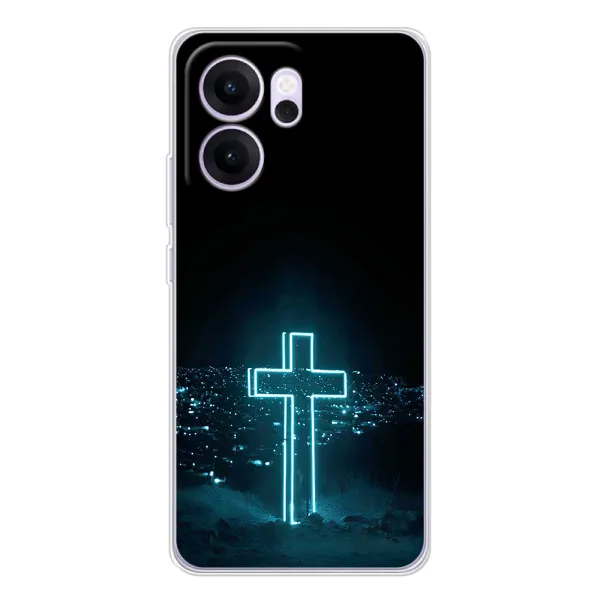 Чехол с принтом «Крест и город» для OPPO Reno14 FS