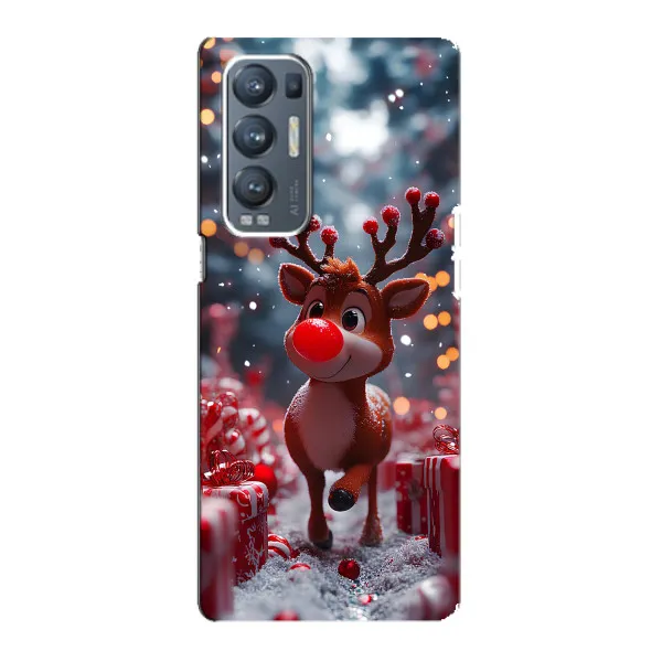 Чехол с принтом «Олень среди подарков» для OPPO Reno5 Pro Plus (5G) Чехол с принтом «Олень среди подарков» для OPPO Reno5 Pro Plus (5G)