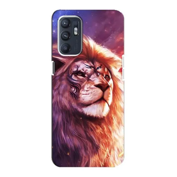 Чехол с принтом «Красочный Лев» для OPPO Reno6 4G Чехол с принтом «Красочный Лев» для OPPO Reno6 4G