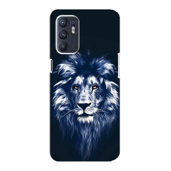 Чехол с принтом «Синий Лев» для OPPO Reno6 4G Чехол с принтом «Синий Лев» для OPPO Reno6 4G