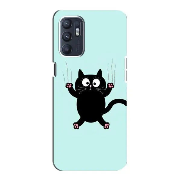 Чехол с принтом «Падающий кот» для OPPO Reno6 5G Чехол с принтом «Падающий кот» для OPPO Reno6 5G