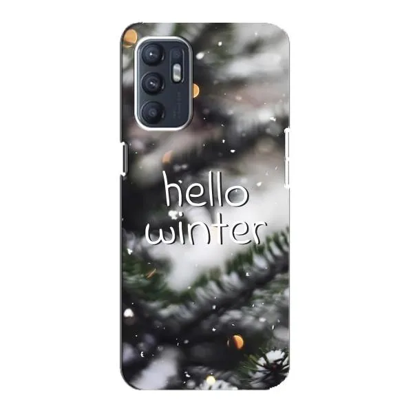Чехол с принтом «Hello winter» для OPPO Reno6 5G