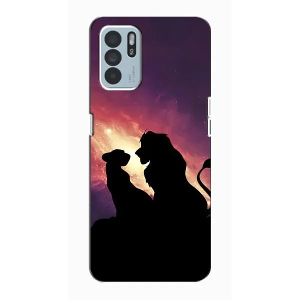 Чехол с принтом «Силуэт Симба и Налу» для OPPO Reno6 Z