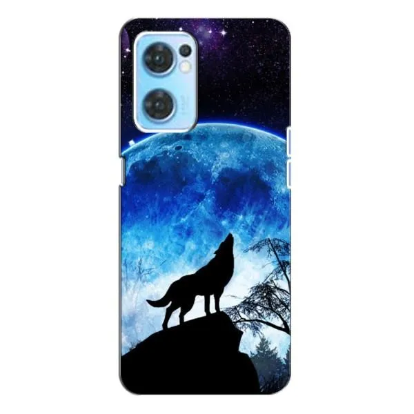 Чехол с принтом «Волк на луну» для OPPO Reno7 4G Чехол с принтом «Волк на луну» для OPPO Reno7 4G