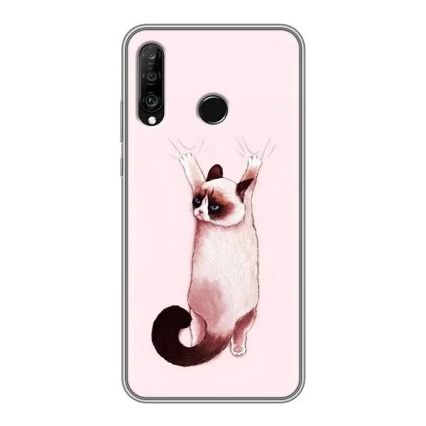 Чехол с принтом «Котик падает» для Huawei P30 Lite / Nova 4e Чехол с принтом «Котик падает» для Huawei P30 Lite / Nova 4e