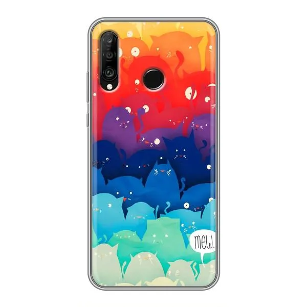 Чехол с принтом «Mew» для Huawei P30 Lite / Nova 4e Чехол с принтом «Mew» для Huawei P30 Lite / Nova 4e
