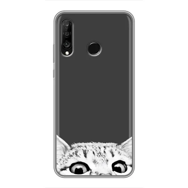 Чехол с принтом «Выглядывает кот» для Huawei P30 Lite / Nova 4e Чехол с принтом «Выглядывает кот» для Huawei P30 Lite / Nova 4e