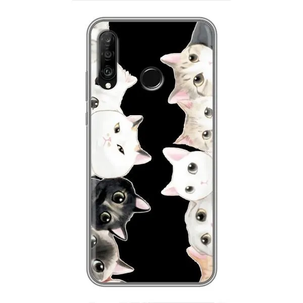 Чехол с принтом «Взгляд котов» для Huawei P30 Lite / Nova 4e Чехол с принтом «Взгляд котов» для Huawei P30 Lite / Nova 4e