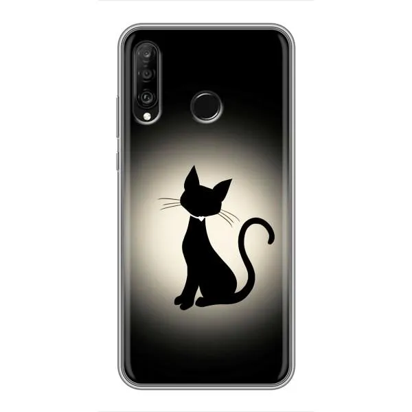 Чехол с принтом «Силуэт котика» для Huawei P30 Lite / Nova 4e