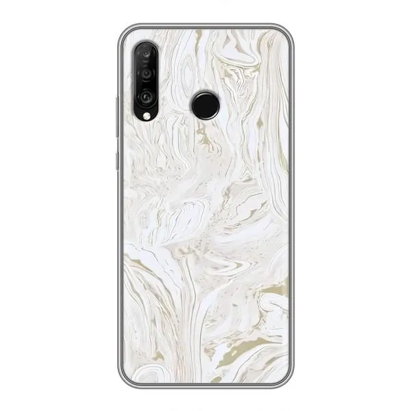 Чехол с принтом «Белый мрамор» для Huawei P30 Lite / Nova 4e
