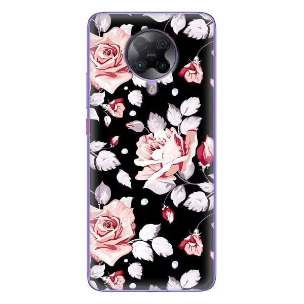 Чехол с принтом «Цветочки на черном» для Xiaomi POCO F2 Pro Чехол с принтом «Цветочки на черном» для Xiaomi POCO F2 Pro