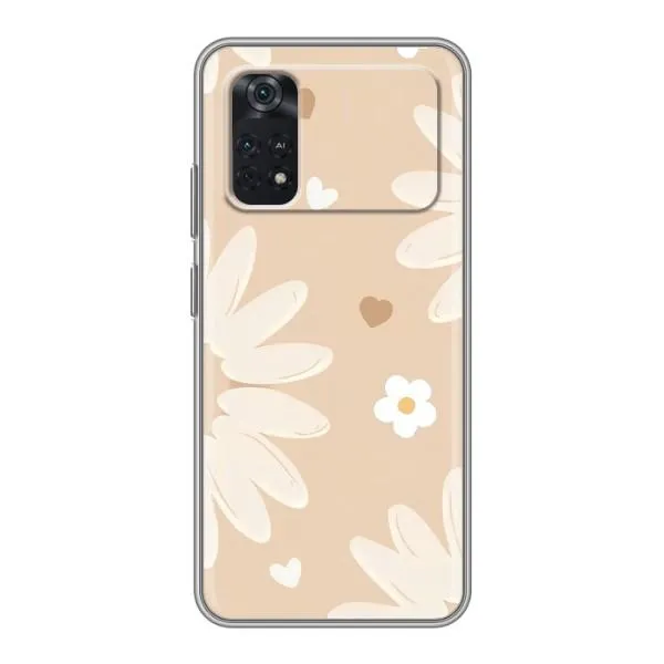 Чехол с принтом «Бежевые цветы» для Xiaomi POCO M4 Pro 4G Чехол с принтом «Бежевые цветы» для Xiaomi POCO M4 Pro 4G