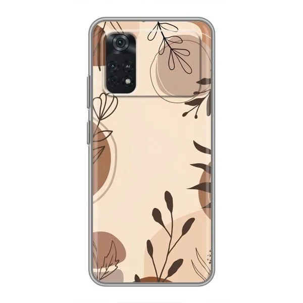 Чехол с принтом «Коричневые цветы» для Xiaomi POCO M4 Pro 4G Чехол с принтом «Коричневые цветы» для Xiaomi POCO M4 Pro 4G