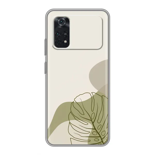 Чехол с принтом «Зеленая монстера дизайн» для Xiaomi POCO M4 Pro 4G