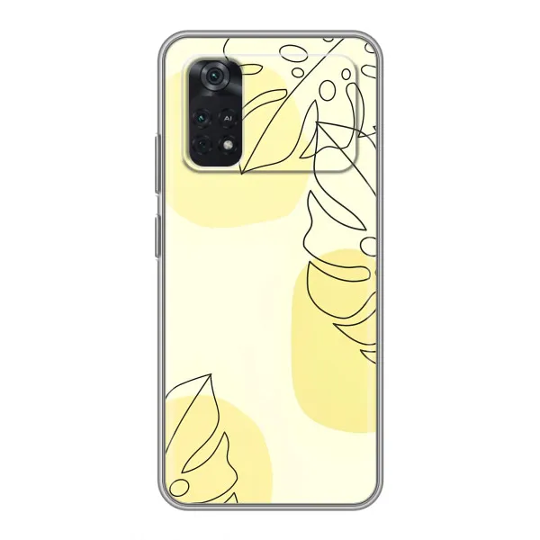 Чехол с принтом «Желтая монстера арт» для Xiaomi POCO M4 Pro 4G