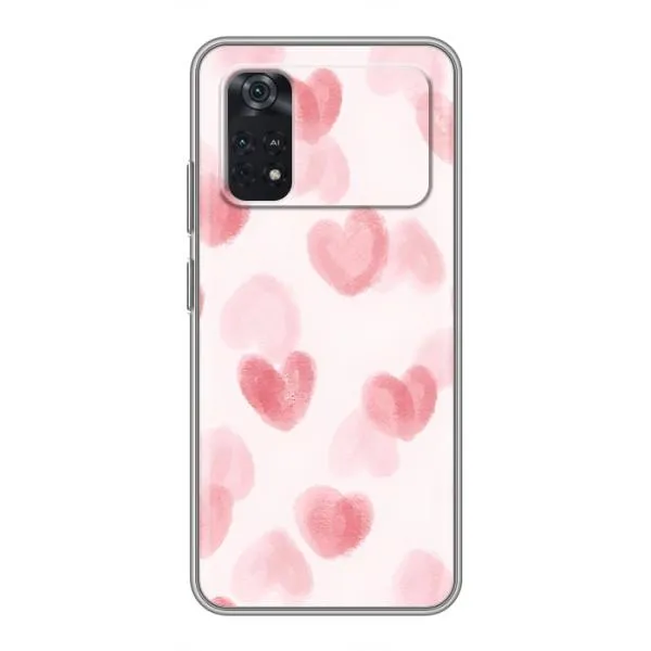 Чохол з принтом «Рожеві сердечки» для Xiaomi POCO M4 Pro 4G