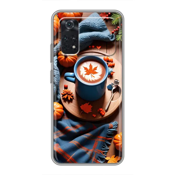 Чехол с принтом «Кофе и тыковки» для Xiaomi POCO M4 Pro 4G Чехол с принтом «Кофе и тыковки» для Xiaomi POCO M4 Pro 4G