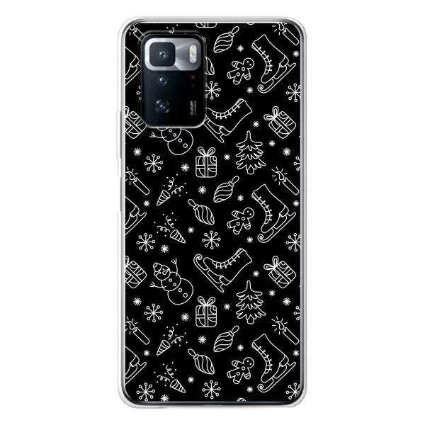 Чехол с принтом «Новогодний фон» для Xiaomi POCO X3 GT