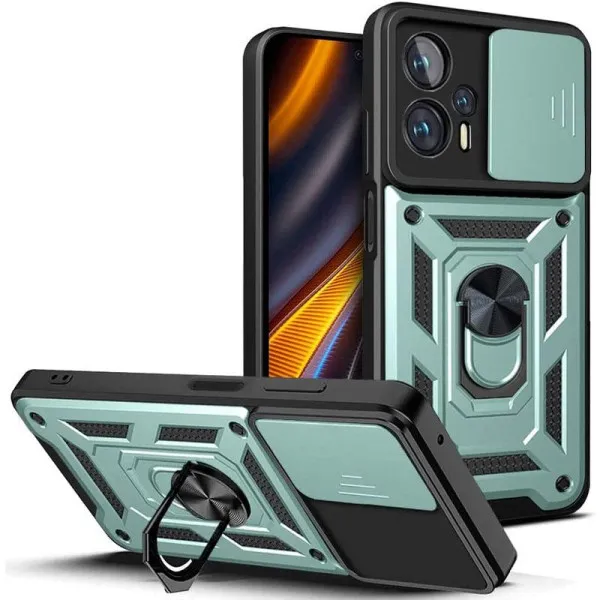 Чехол Ummi Camshield Serge Ring для Xiaomi Poco X4 GT — Зеленый — фото 1 Чехол Ummi Camshield Serge Ring для Xiaomi Poco X4 GT — Зеленый — фото 1