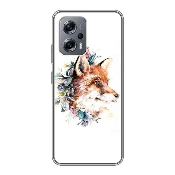 Чехол с принтом «Лисичка в цветочках» для Xiaomi POCO X4 GT