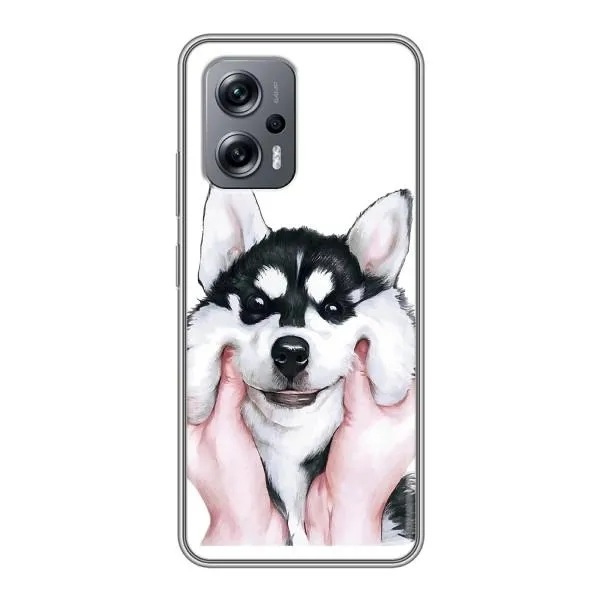 Чехол с принтом «Довольный Хаски» для Xiaomi POCO X4 GT Чехол с принтом «Довольный Хаски» для Xiaomi POCO X4 GT