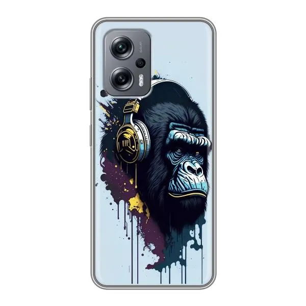 Чехол с принтом «Горилла в наушниках» для Xiaomi POCO X4 GT