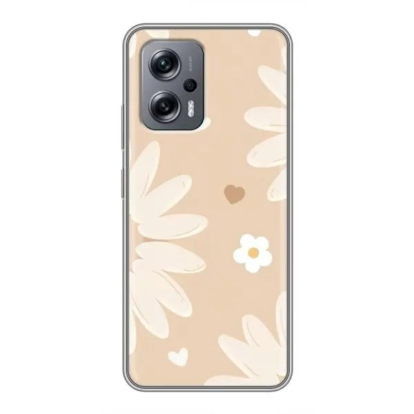 Чехол с принтом «Бежевые цветы» для Xiaomi POCO X4 GT Чехол с принтом «Бежевые цветы» для Xiaomi POCO X4 GT