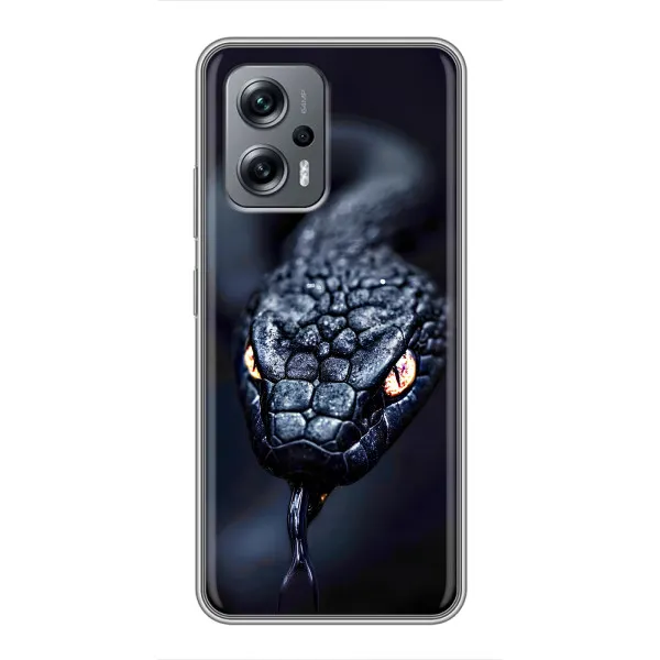 Чехол с принтом «Черная змея» для Xiaomi POCO X4 GT Чехол с принтом «Черная змея» для Xiaomi POCO X4 GT