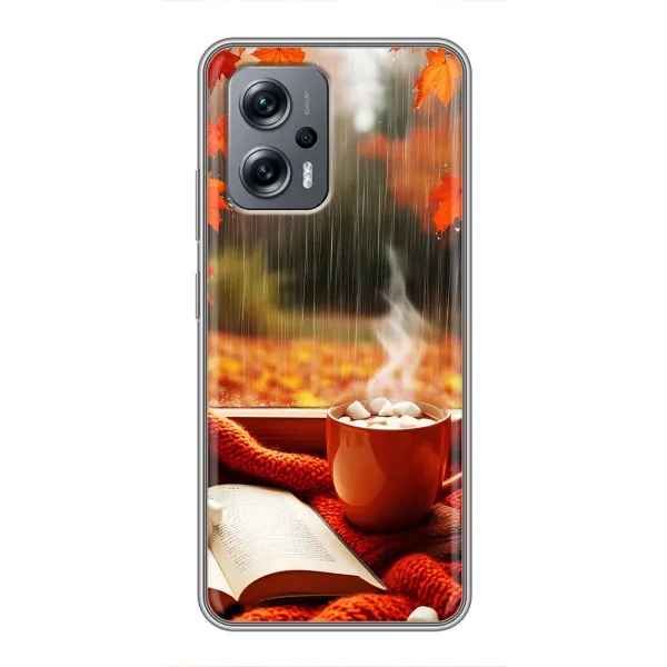 Чохол з принтом «Кава і дощ» для Xiaomi POCO X4 GT