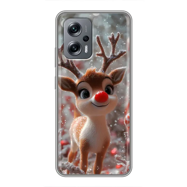 Чехол с принтом «Олень с носом» для Xiaomi POCO X4 GT Чехол с принтом «Олень с носом» для Xiaomi POCO X4 GT
