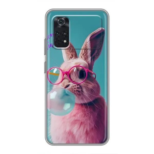 Чехол с принтом «Кролик в очках» для Xiaomi POCO X4 Pro 5G